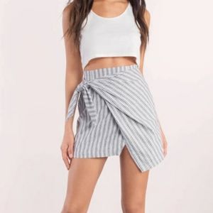 Striped wrap skirt